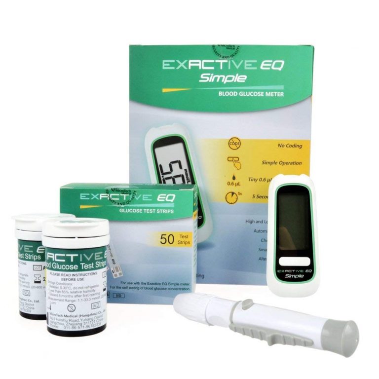 Glucose Test Strips 100 bundle with Exactive EQ Glucose Meter Starter
